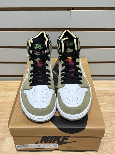 Jordan 1 Zoom CMFT Neutral Olive Sz 10.5
