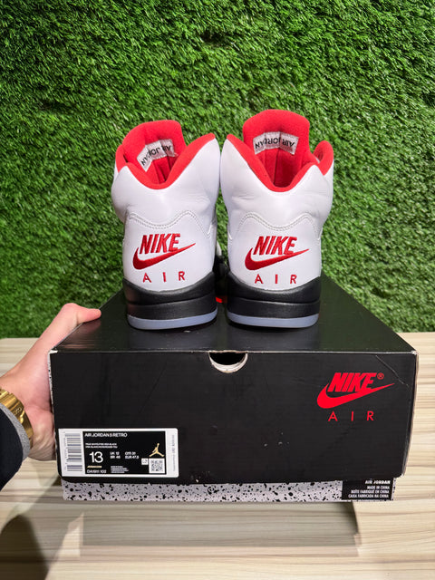 Jordan 5 Retro Fire Red Silver Tongue (2020) Sz 13
