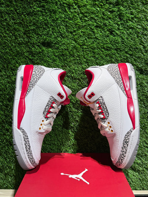 Jordan 3 Retro Cardinal Red Sz 8.5