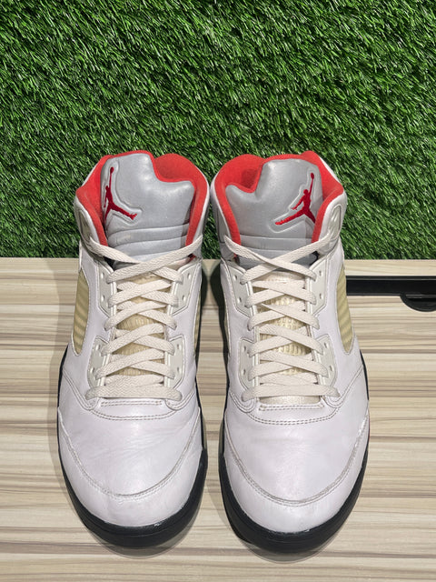 Jordan 5 Retro Fire Red Silver Tongue (2020) Sz 13