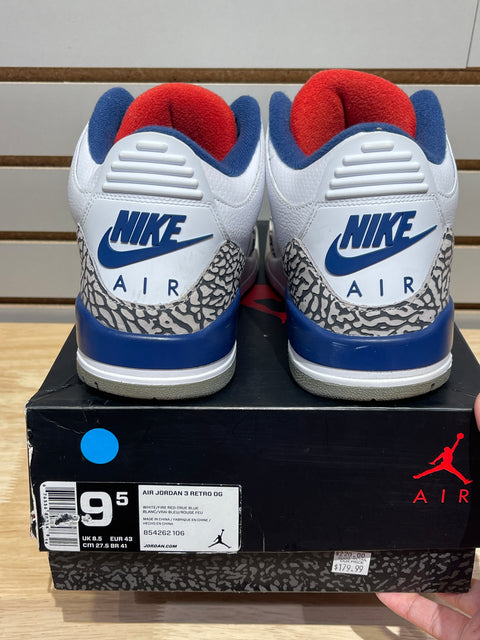 Jordan 3 Retro True Blue (2016) Sz 9.5