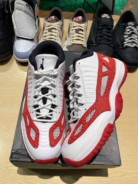 Jordan 11 Retro Low IE White Gym Red