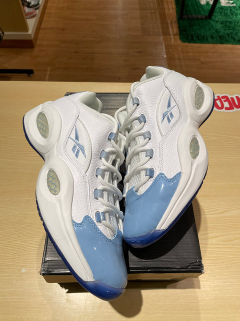 Reebok Question Low Patent Toe Carolina Blue