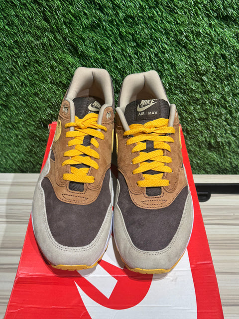 Nike Air Max 1 PRM Duck Pecan Yellow Ochre Sz 10M