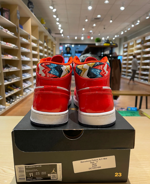 Jordan 1 Mid Barcelona Sweater Red Patent