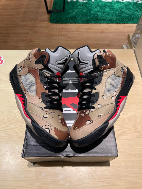 Jordan 5 Retro Supreme Desert Camo Sz 13