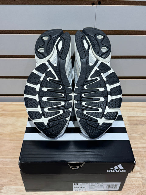adidas Adistar Control 5 Silver Metallic Grey Black Sz 8.5