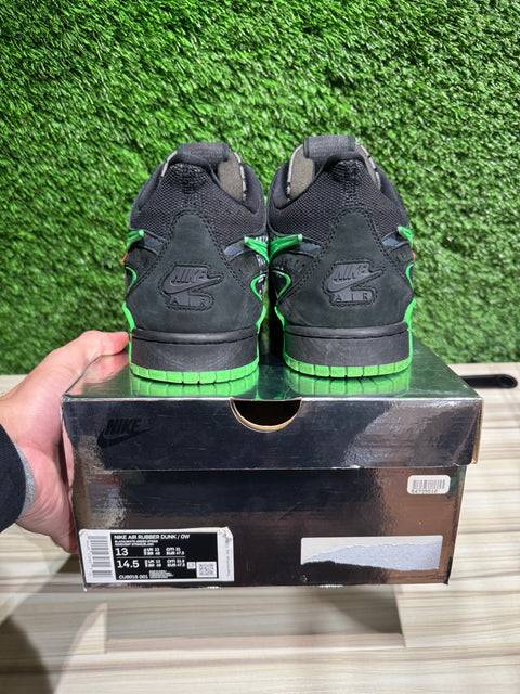 Nike Air Rubber Dunk Off-White Green Strike Sz 13