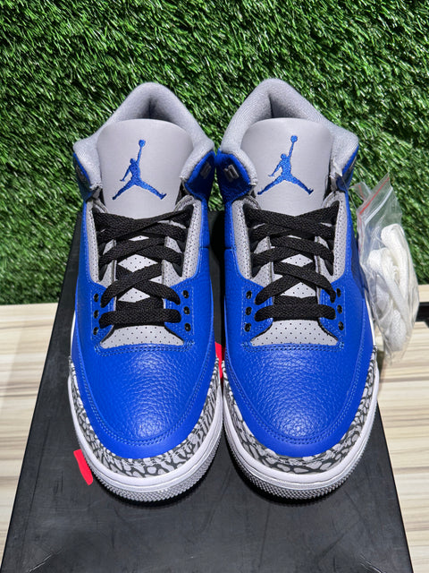 Jordan 3 Retro Varsity Royal Cement Sz 10