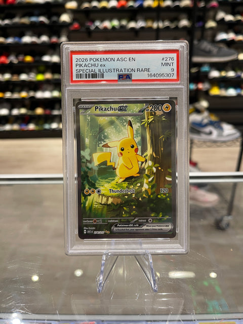 Pokémon Pikachu ex 276/217 Me: Ascended Heroes SIR Holo English 2026 PSA 9