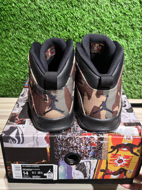 Jordan 10 Retro Woodland Camo Sz 14