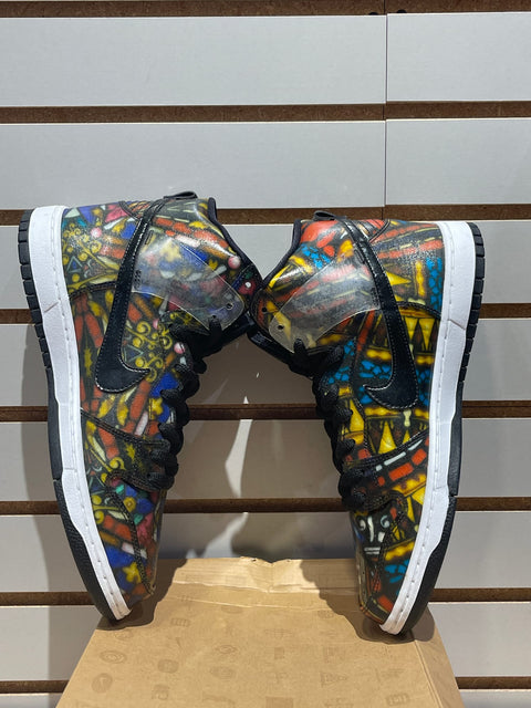 Nike SB Dunk High Concepts Stained Glass Sz 9.5