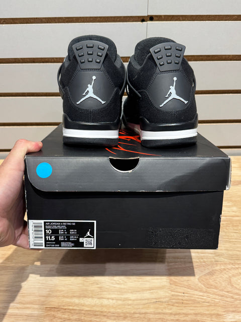 Jordan 4 Retro SE Black Canvas