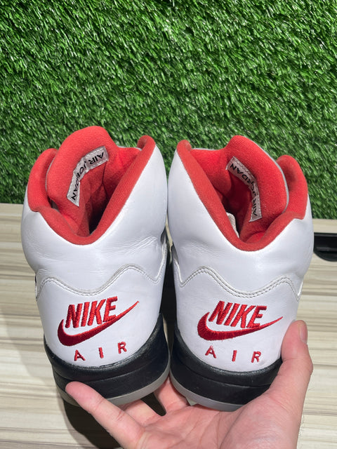 Jordan 5 Retro Fire Red Silver Tongue (2020) Sz 13