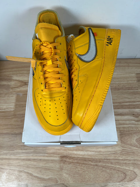 Off White ICA University Gold Air Force 1 Low Sz 12