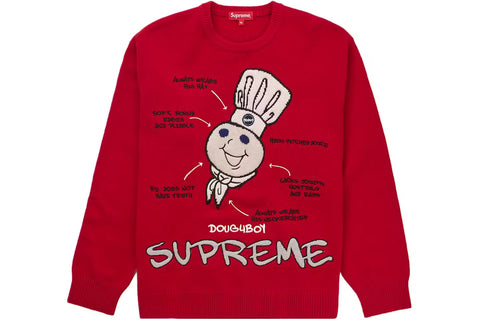 Red Supreme X Doughboy Sweater Sz L