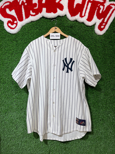 Mickey Mantle New York Yankees USA Made Majestic Jersey Sz 2XL