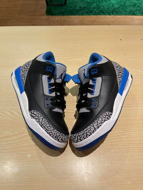 Jordan 3 Retro Sport Blue (GS) Sz 5.5Y/7W