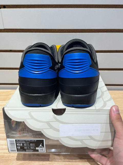 Jordan 2 Retro Low SP Off-White Black Blue Sz 10.5