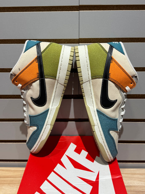 Nike Dunk Mid Pale Ivory Multi Sz 10