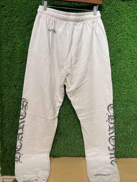 Chrome Hearts Metallic White Sweatpants Sz M