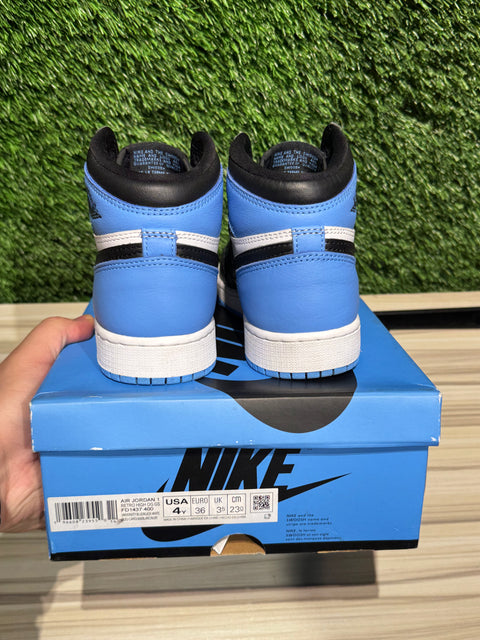 Jordan 1 Retro High OG UNC Toe (GS) Sz 4Y