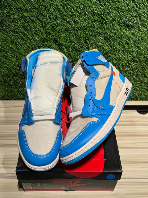 Jordan 1 Retro High Off-White University Blue Sz 12M