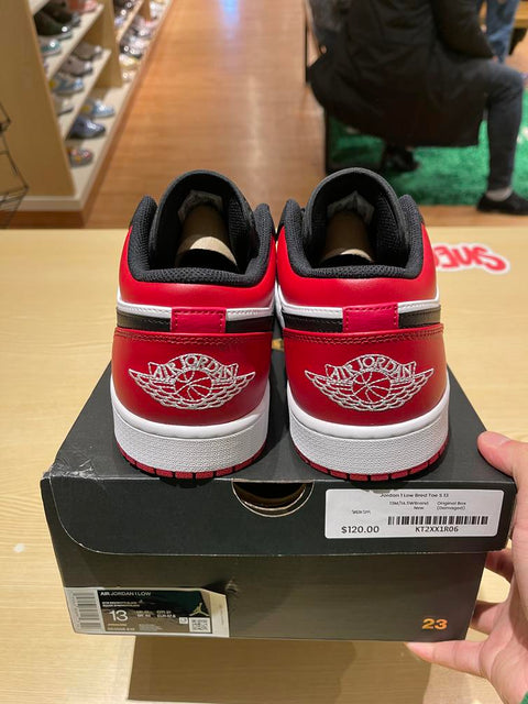 Jordan 1 Low Bred Toe S 13