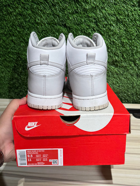 Nike Dunk High Retro White Vast Grey Sz 9.5