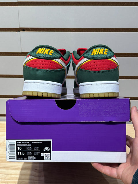 Nike SB Dunk Low Pro PRM Seattle Supersonics Sz 10