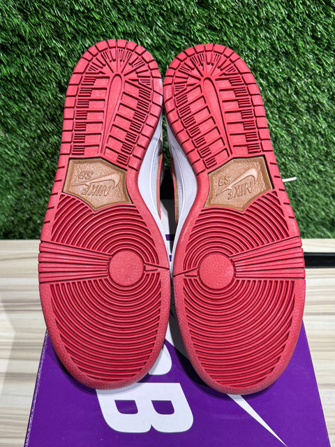 Nike SB Dunk High Sail Bright Crimson Sz 9.5M