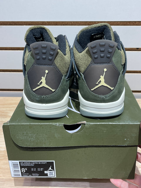 Jordan 4 Retro SE Craft Medium Olive Sz 8.5M