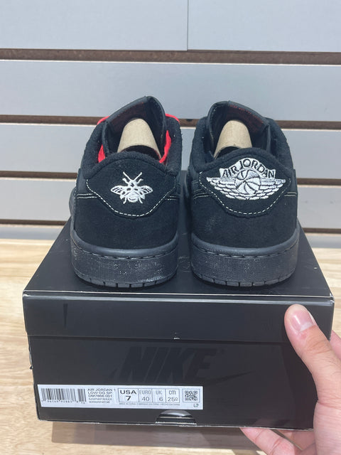 Jordan 1 Retro Low OG SP Travis Scott Black Phantom Sz 7