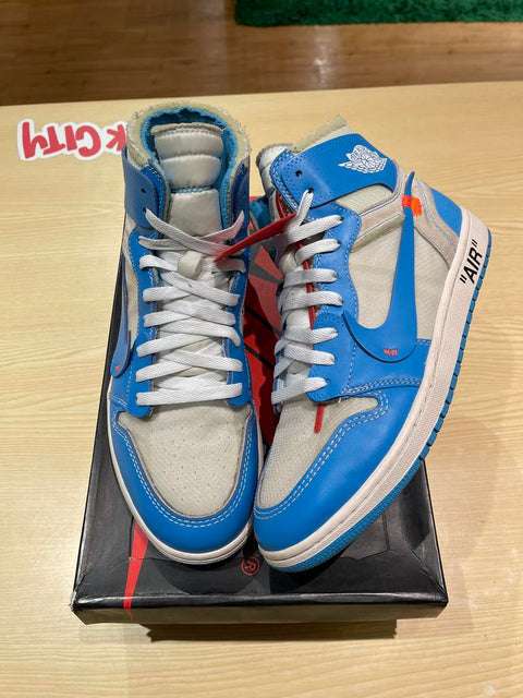 Jordan 1 Retro High Off-White University Blue Sz 10.5