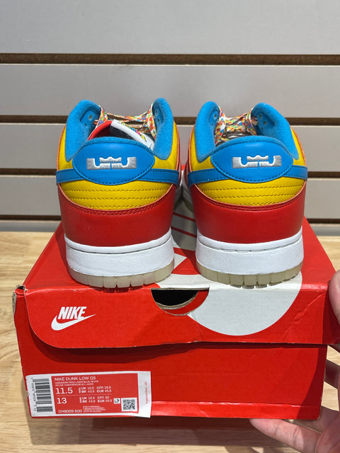 Nike Dunk Low QS LeBron James Fruity Pebbles Sz 11.5
