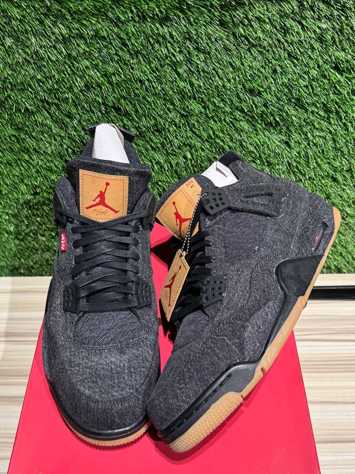 Jordan 4 Retro Levi\'s Black (GS) (Levi\'s Tag) Nike Air Jordan 4 Retro Levi main image 2