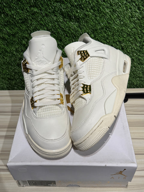 Jordan 4 Retro Metallic Gold (Women's) Sz 10