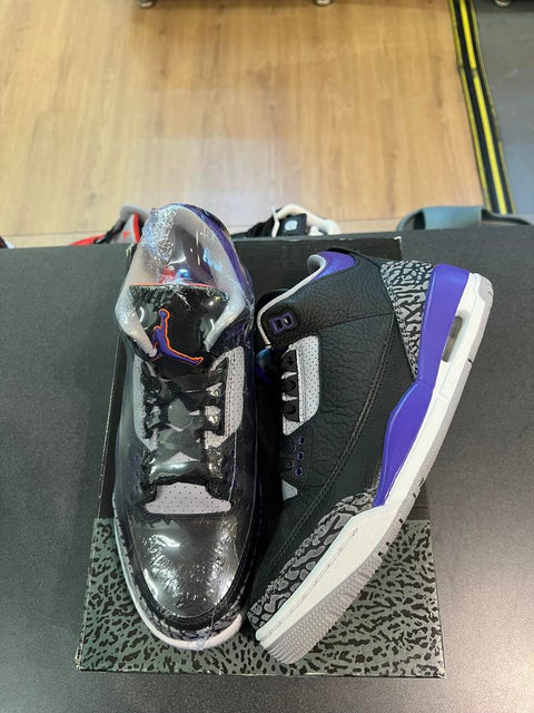 Black Court Purple Air Jordan 3 Sz 6.5M