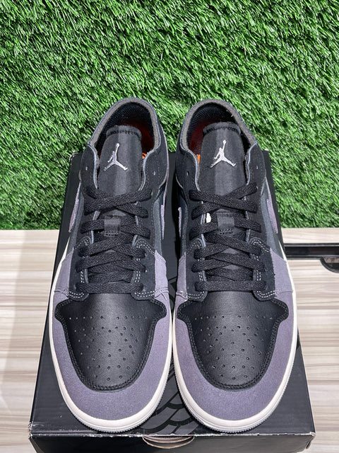 Jordan 1 Low Craft Inside Out Black Sz 10