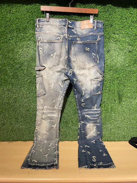 Vintage Valabasas Men's Logo Flare Jeans Sz 36