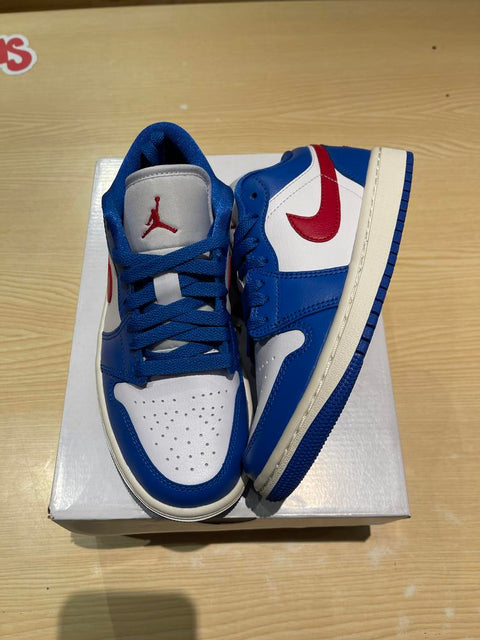 Jordan 1 Low Sport Blue Gym Red (Women's) Sz 5W