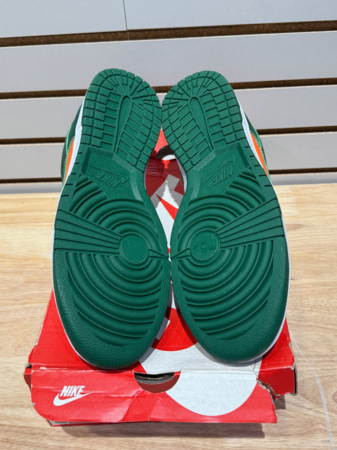 Nike Dunk Low Retro Miami Hurricanes Sz 12