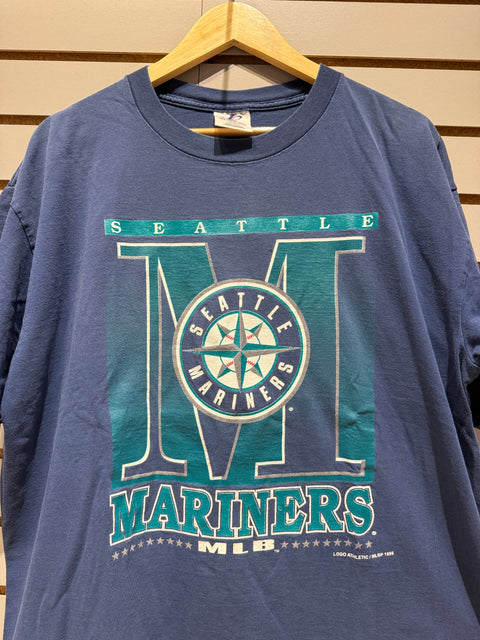 Vintage 1999 Logo Athletic Seattle Mariners Baseball T Shirt Sz XL