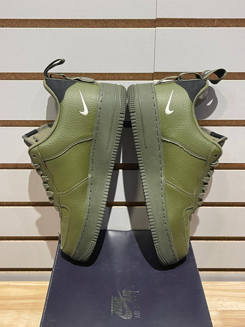 Nike Air Force 1 Low Utility Olive Canvas Sz 9