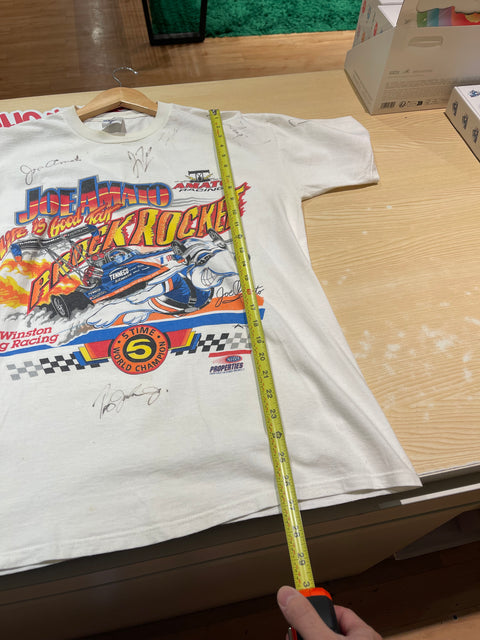 Vintage *SIGNED* 1998 Joe Amato NHRA Racing Tee Sz L