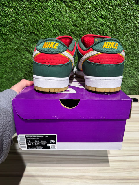 Nike SB Dunk Low Pro PRM Seattle Supersonics Sz 13