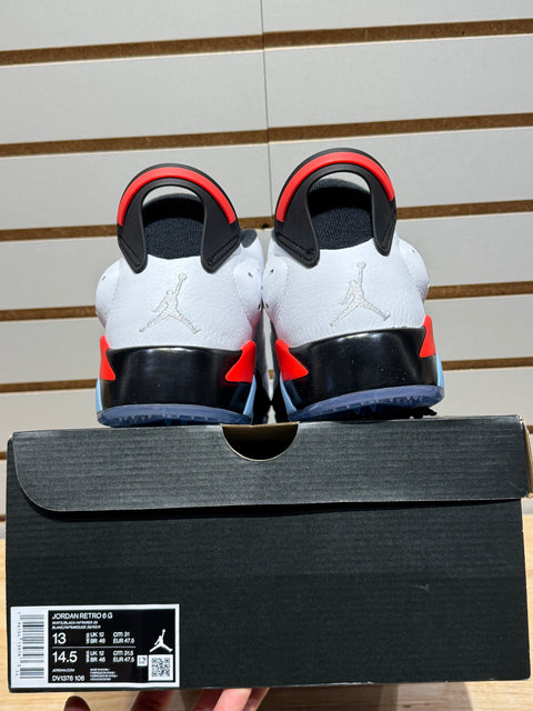 Jordan 6 Retro Low Golf White Infrared Sz 13