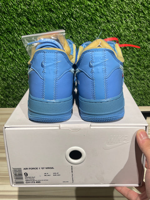 Nike Air Force 1 Low Off-White MCA University Blue Sz 9