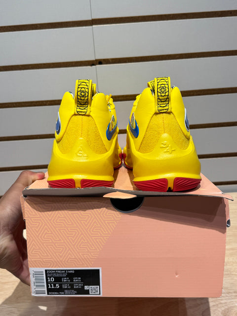Nike Zoom Freak 3 NRG Uno Yellow Sz 10