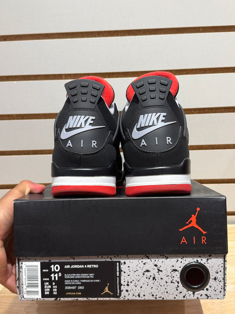 Jordan 4 Retro Bred (2019) Sz 10